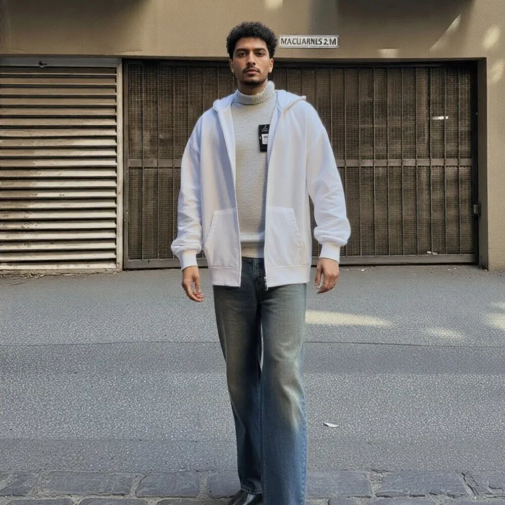 Sahara club 2 pack hoodie jacket for men color white size L‎ new with no tags